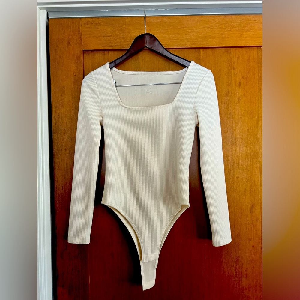 Square Neck Cream Bodysuit
